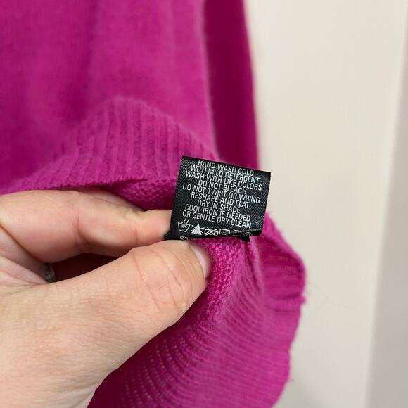 360Cashmere Pink Crewneck Sweater Soft Lightweight Luxury Knit Women’s Sz S - Picture 5 of 6